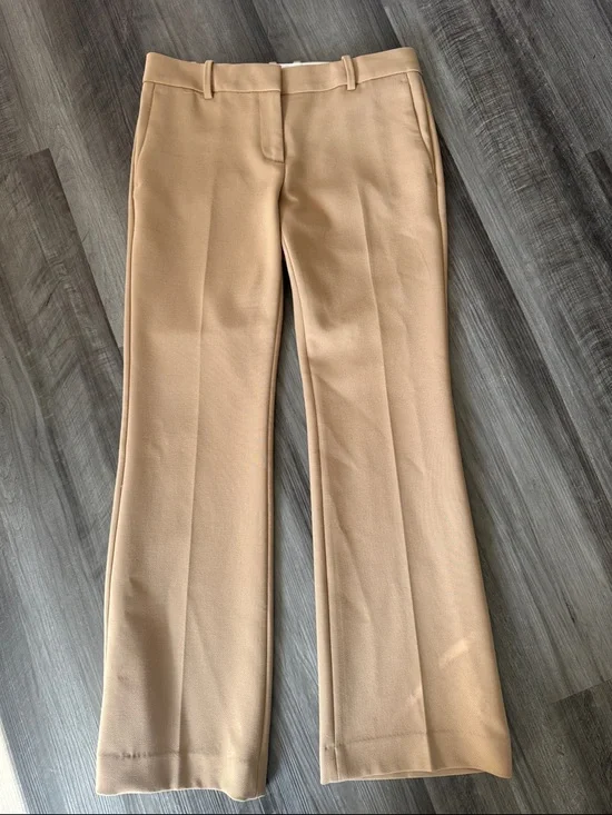 Ann Taylor 4 petite dress pants trousers camel tan Devin fit work wear business - Picture 1 of 9